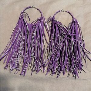 Sassy Jones Purple Fringe Earrings